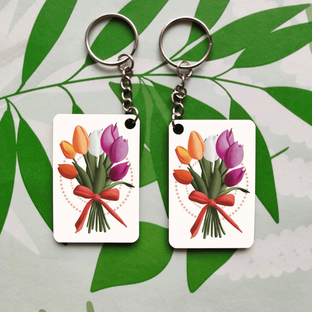 Tulipes au couleurs des drapeaux LGBT - Porte-clés