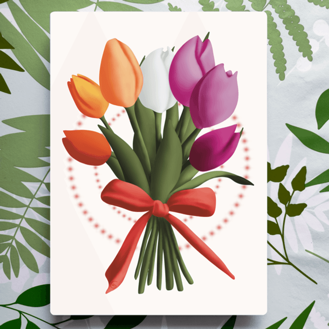 Tulipes au couleurs des drapeaux LGBT - Affiche A4