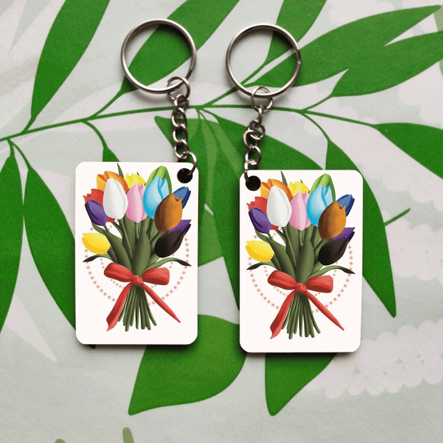 Tulipes au couleurs des drapeaux LGBT - Porte-clés