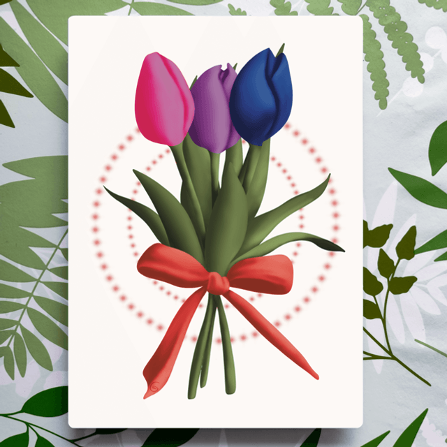 Tulipes au couleurs des drapeaux LGBT - Affiche A4