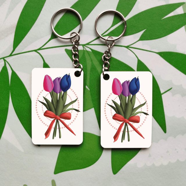 Tulipes au couleurs des drapeaux LGBT - Porte-clés